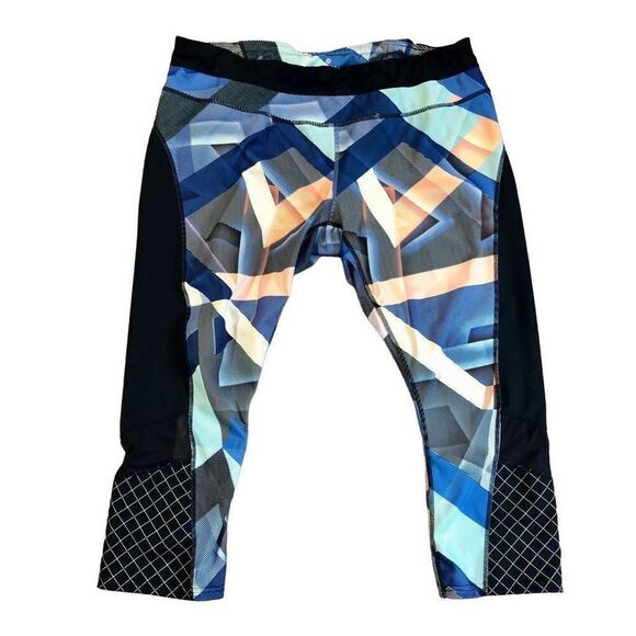 Athleta Geometric Multicolor Capri Cropped Leggings Size XL - Picture 1 of 12